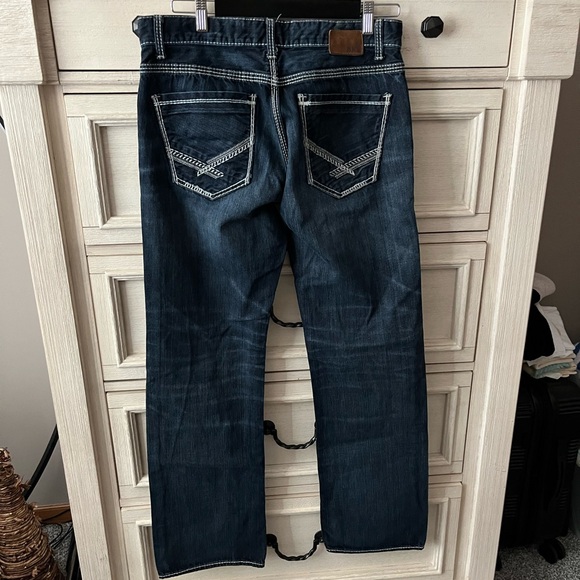 BKE Men's Deep Indigo Straight Jeans - Picture 2 of 5